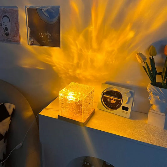 Dynamic Rotating Water Ripple aura lamp